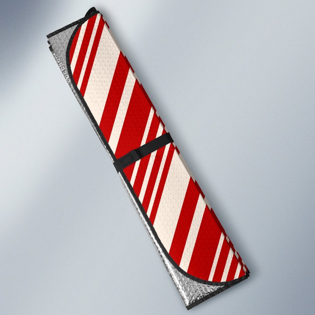 Print Pattern Candy Cane Car Sun Shade-grizzshop