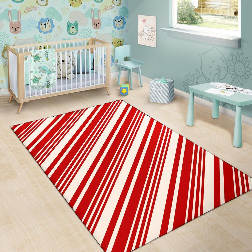 Print Pattern Candy Cane Floor Mat-grizzshop