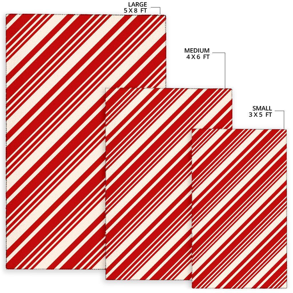 Print Pattern Candy Cane Floor Mat-grizzshop