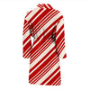 Print Pattern Candy Cane Men Long Robe-grizzshop