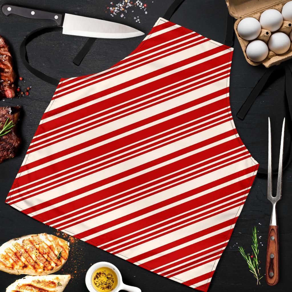 Print Pattern Candy Cane Men's Apron-grizzshop