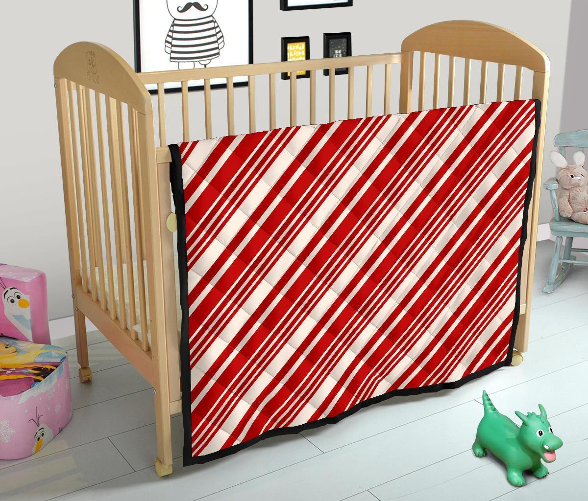 Print Pattern Candy Cane Quilt-grizzshop