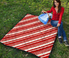 Print Pattern Candy Cane Quilt-grizzshop