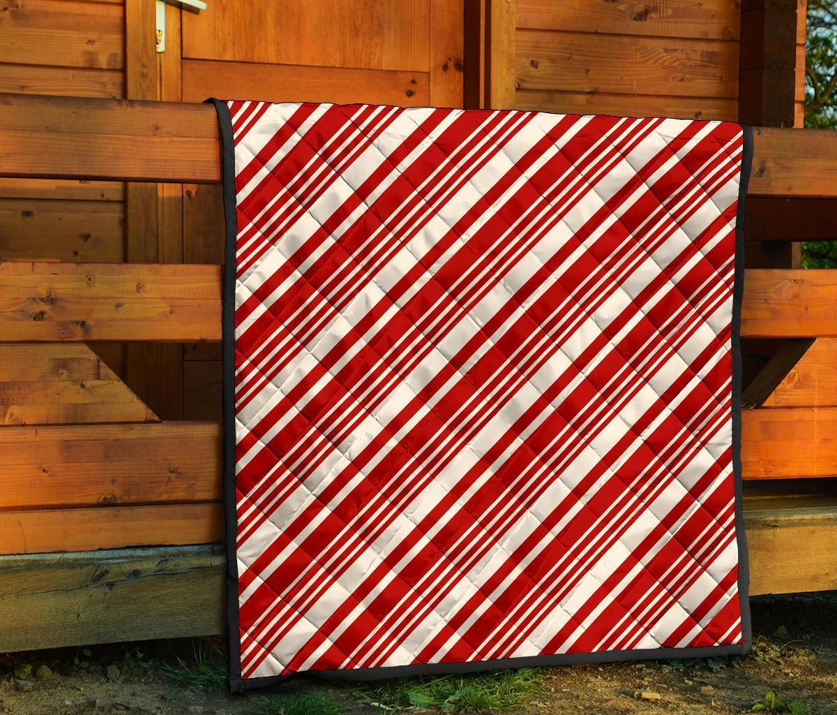 Print Pattern Candy Cane Quilt-grizzshop