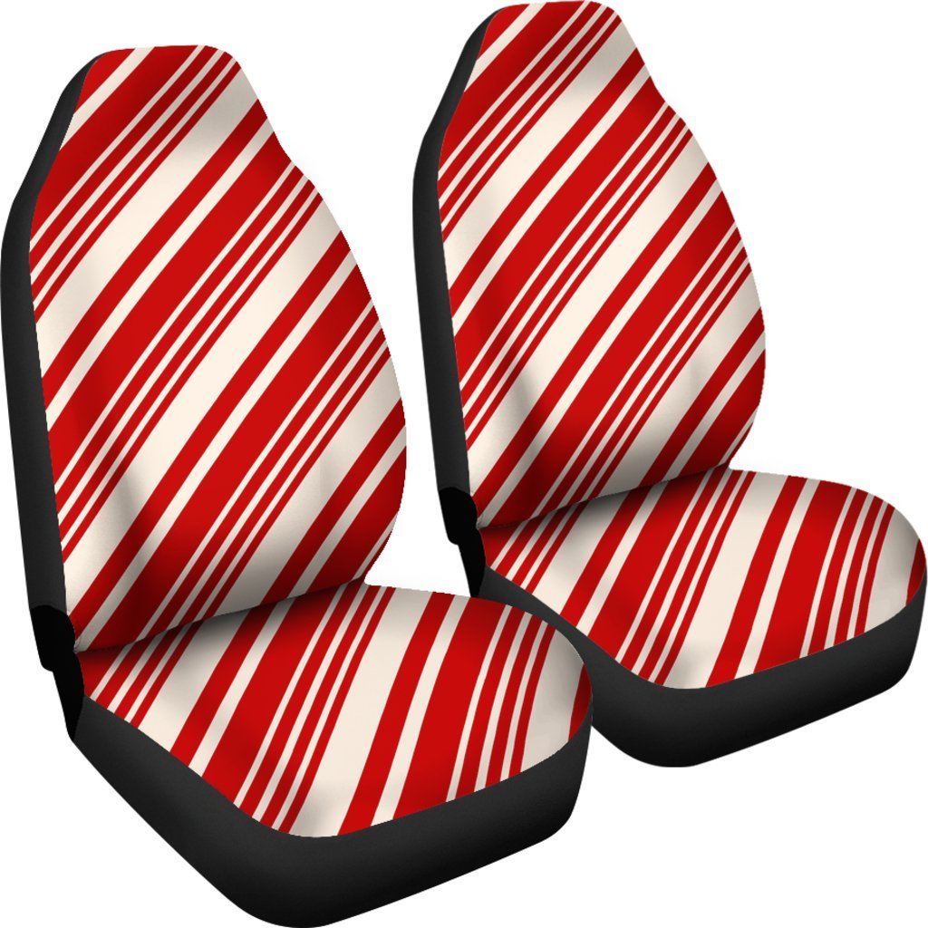 Print Pattern Candy Cane Universal Fit Car Seat Covers-grizzshop