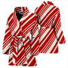 Print Pattern Candy Cane Women Long Robe-grizzshop