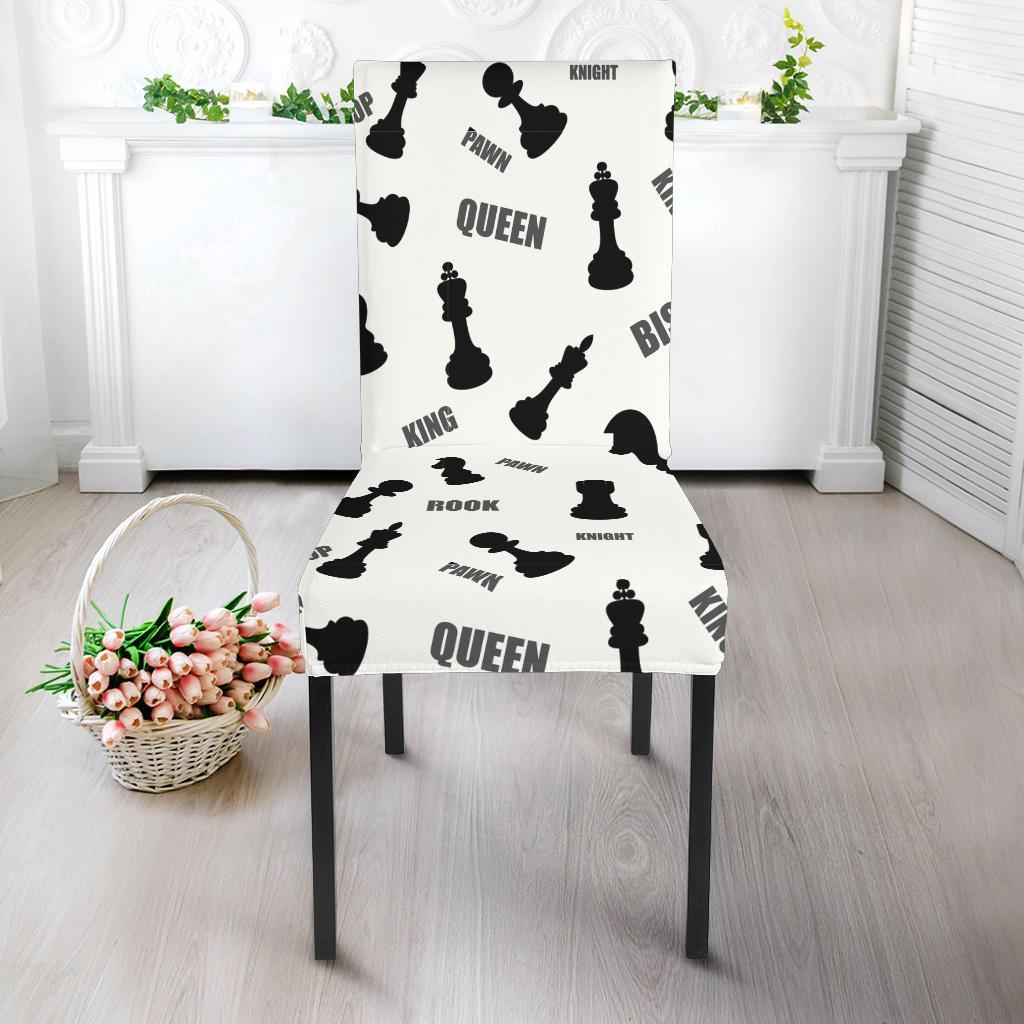 Print Pattern Chess Chair Cover-grizzshop