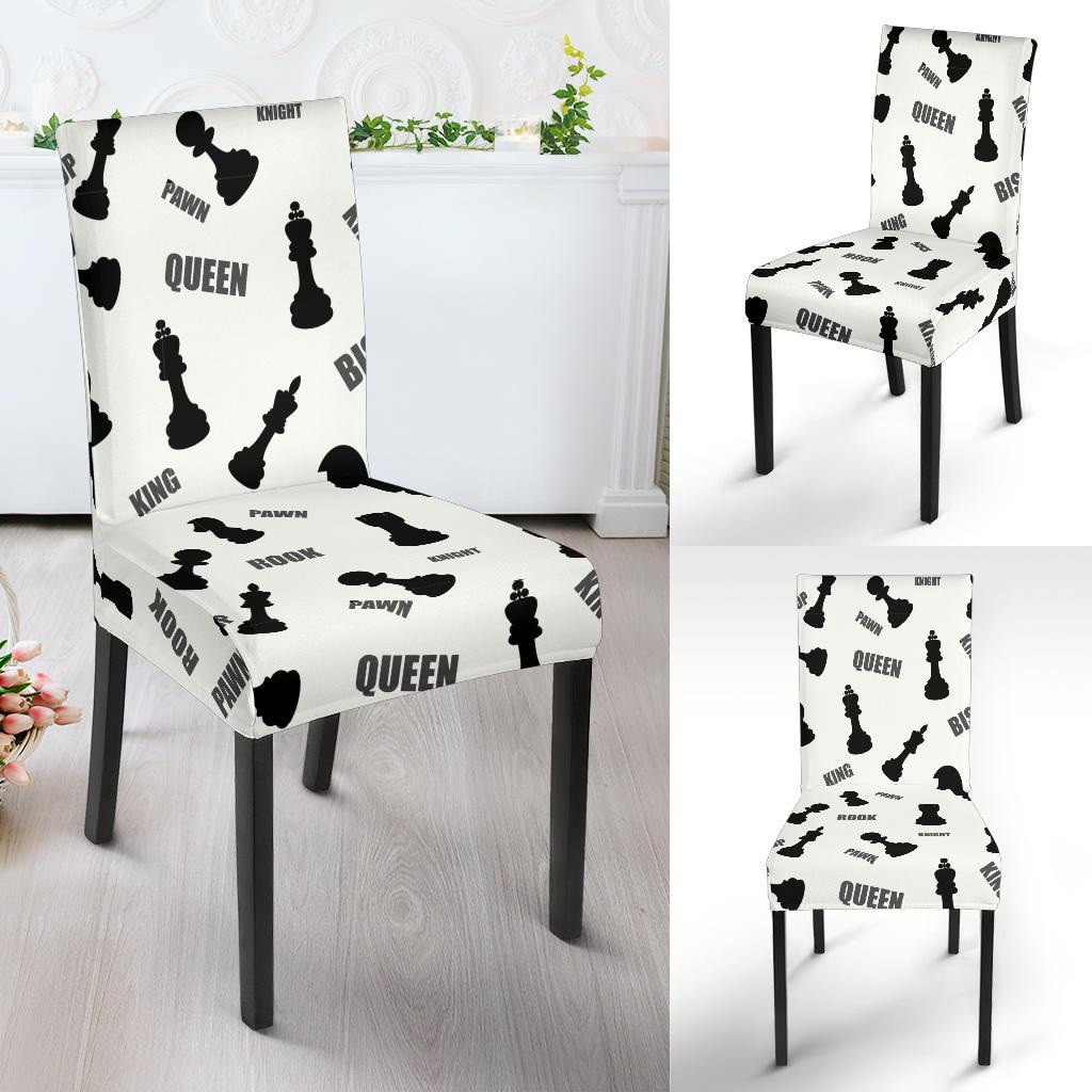 Print Pattern Chess Chair Cover-grizzshop