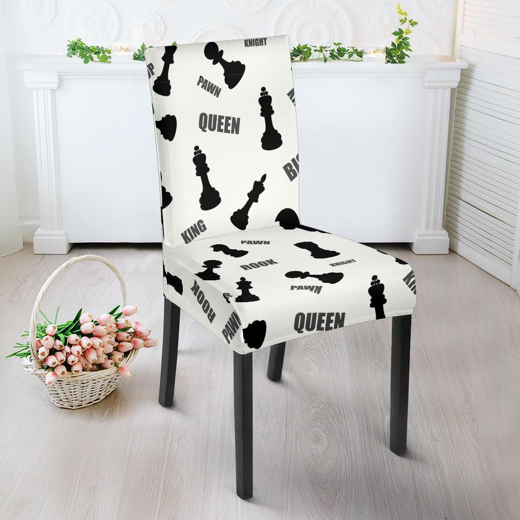 Print Pattern Chess Chair Cover-grizzshop