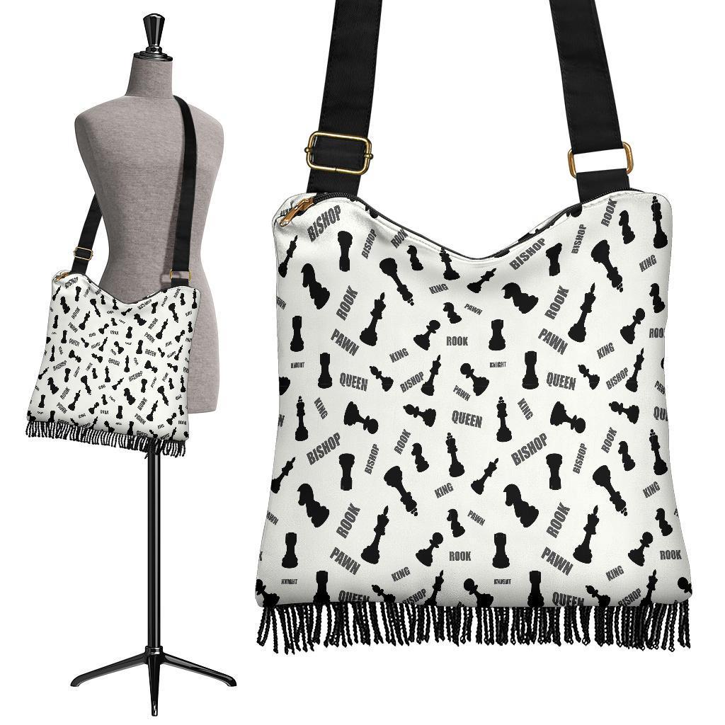 Print Pattern Chess Crossbody bags-grizzshop