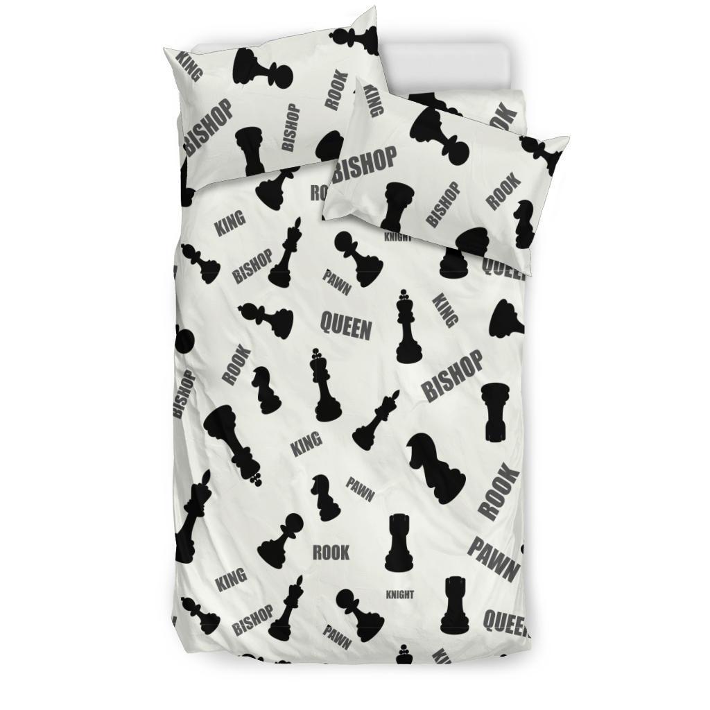 Print Pattern Chess Duvet Cover Bedding Set-grizzshop