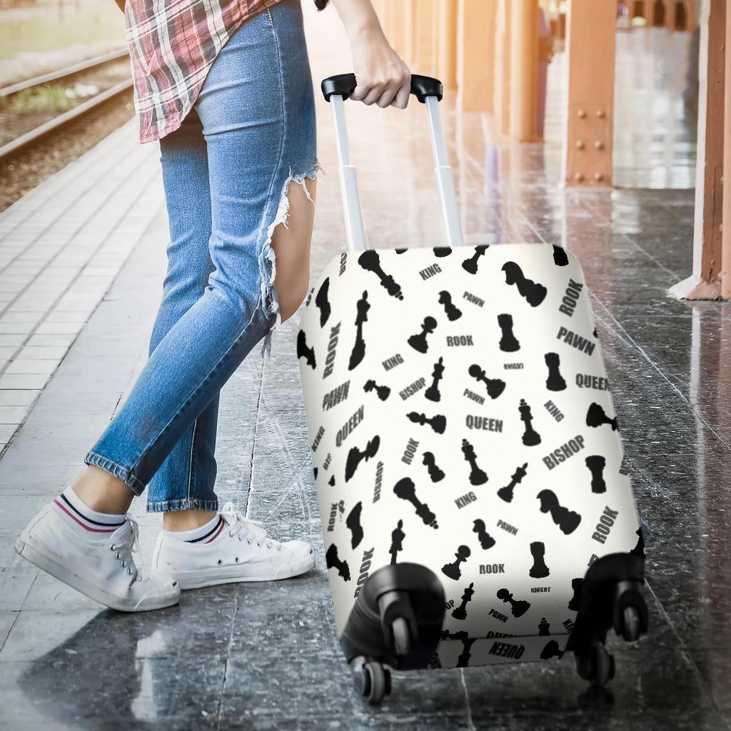 Print Pattern Chess Luggage Cover Protector-grizzshop