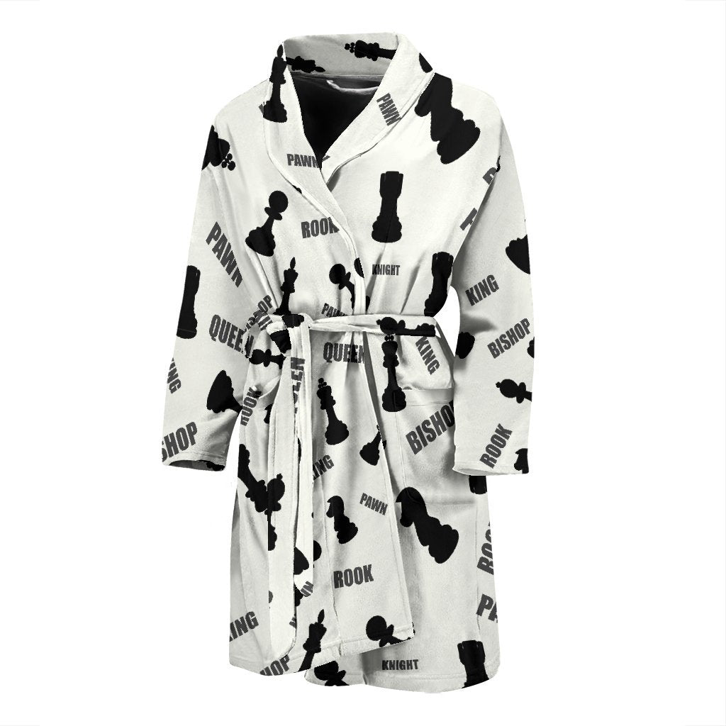 Print Pattern Chess Men Long Robe-grizzshop