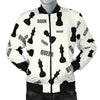 Print Pattern Chess Men's Bomber Jacket-grizzshop