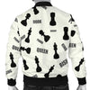 Print Pattern Chess Men's Bomber Jacket-grizzshop