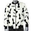 Print Pattern Chess Men's Bomber Jacket-grizzshop