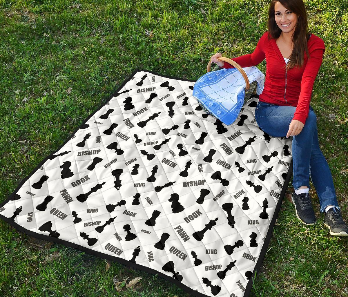 Print Pattern Chess Quilt-grizzshop