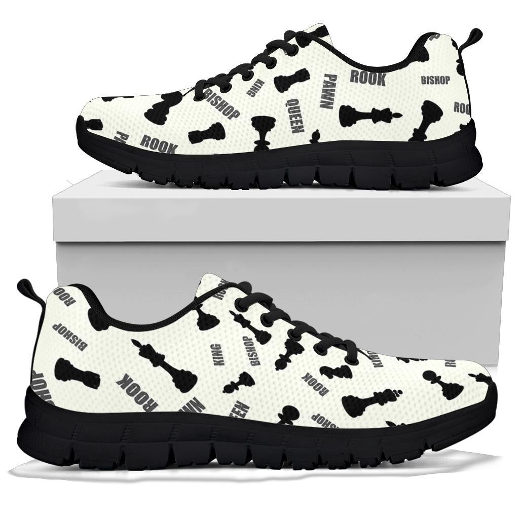 Print Pattern Chess Sneaker Shoes For Men Women-grizzshop