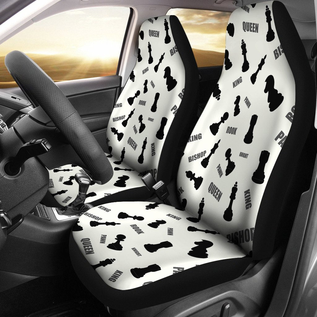 Print Pattern Chess Universal Fit Car Seat Covers-grizzshop