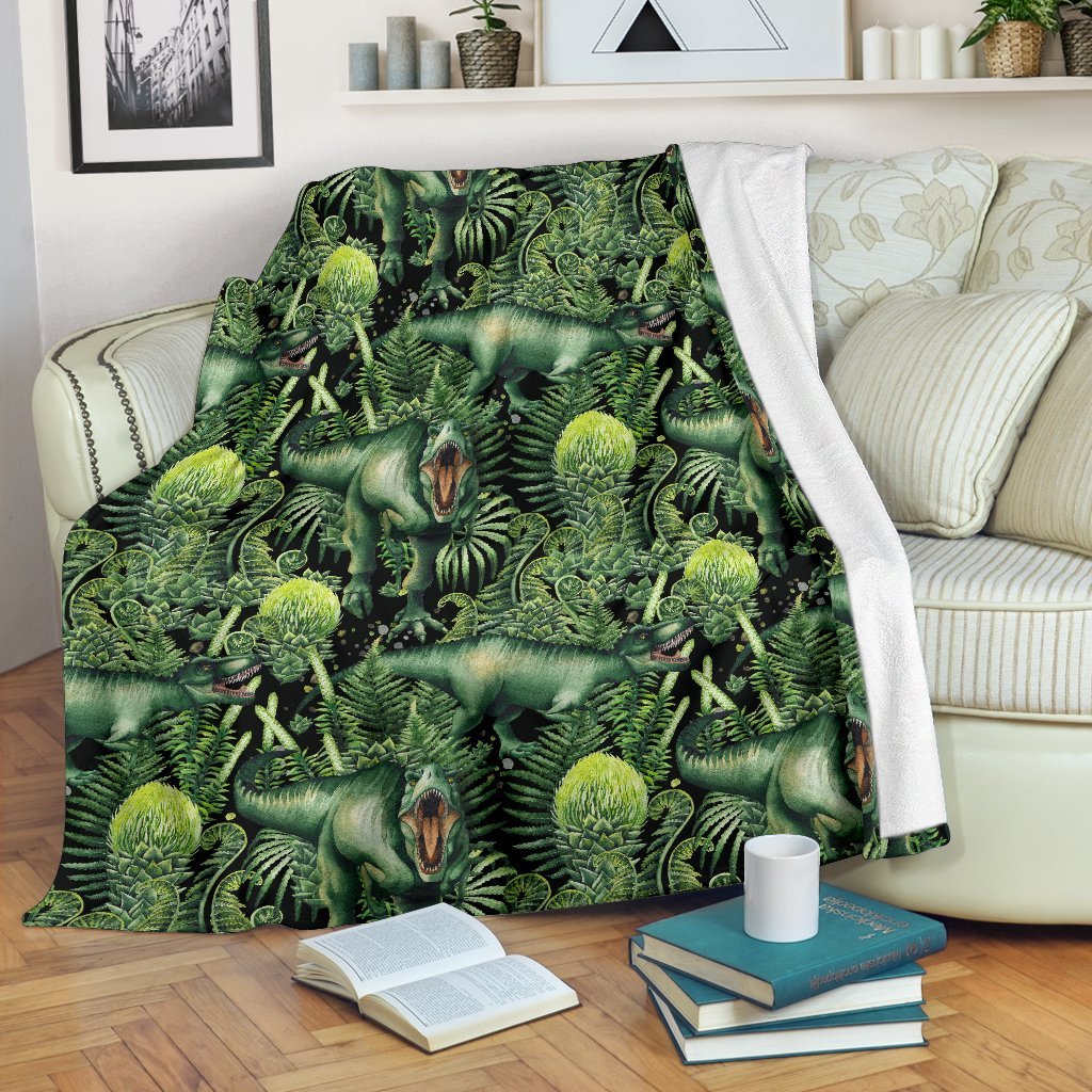 Print Pattern Dinosaur T rex Blanket-grizzshop