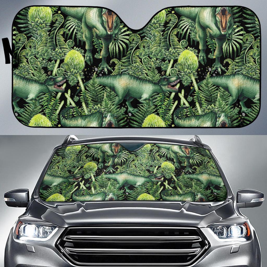 Print Pattern Dinosaur T rex Car Sun Shade-grizzshop