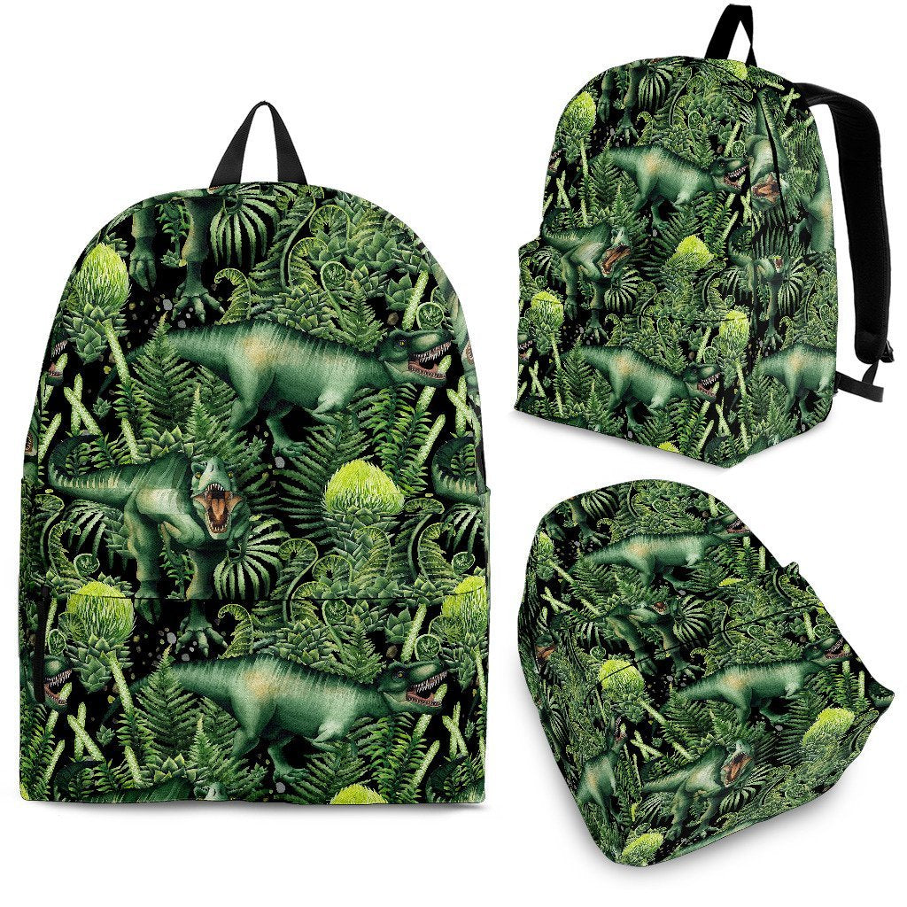 Print Pattern Dinosaur T rex Premium Backpack-grizzshop