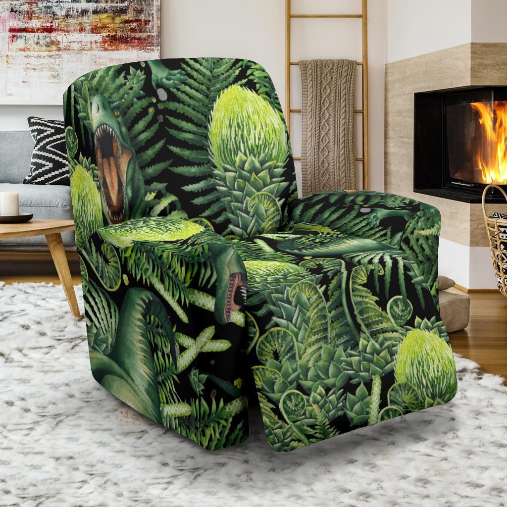 Print Pattern Dinosaur T rex Recliner Cover-grizzshop