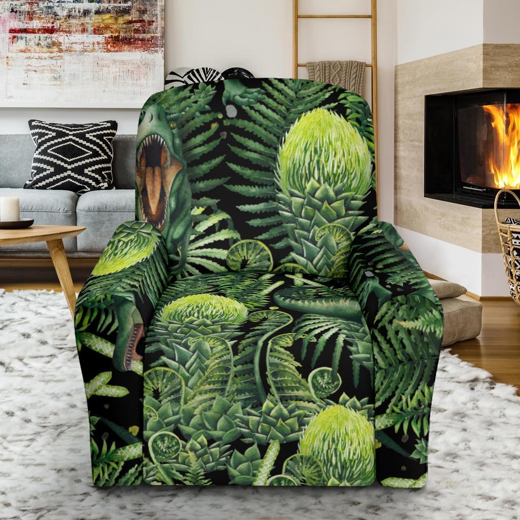 Print Pattern Dinosaur T rex Recliner Cover-grizzshop