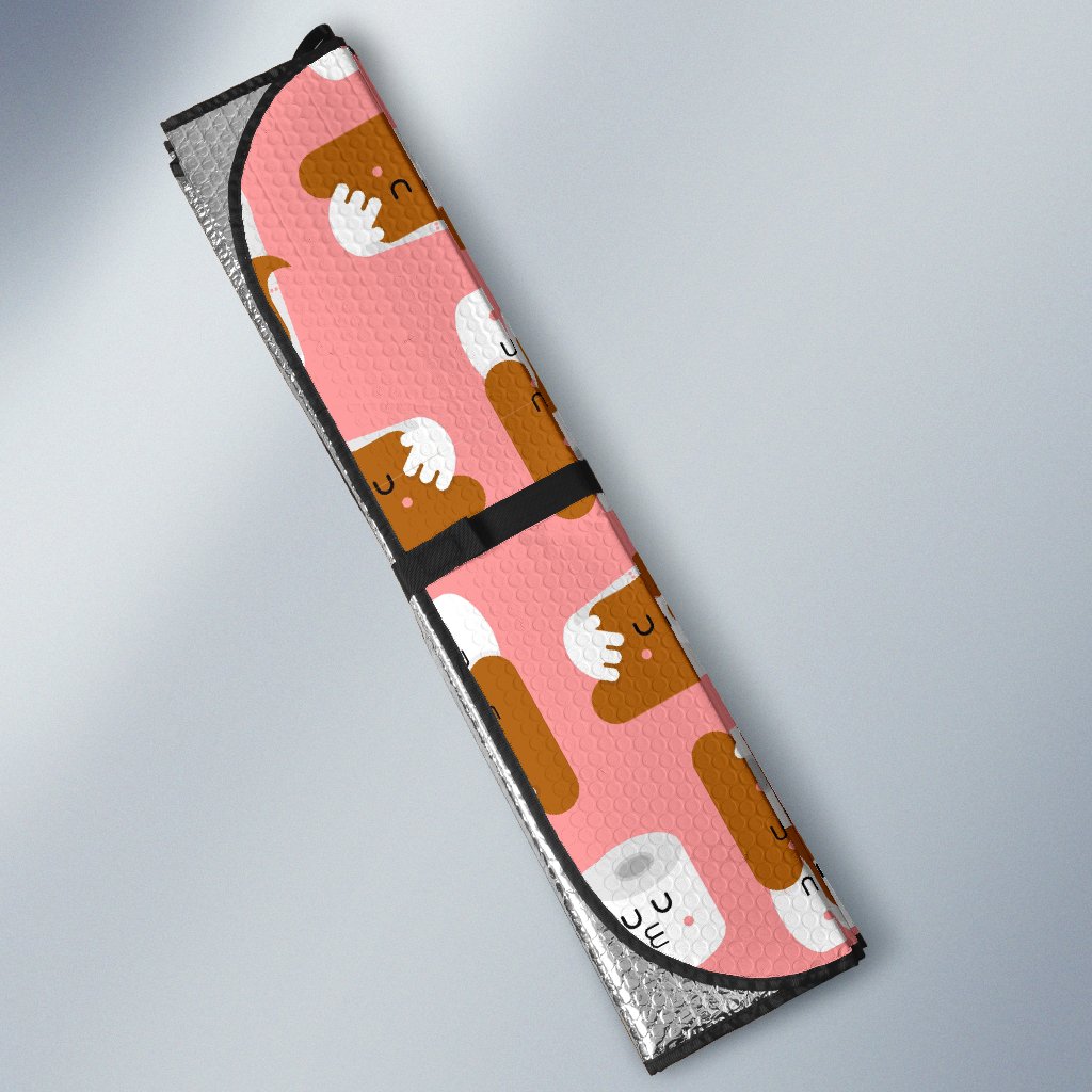 Print Pattern Emoji Poop Car Sun Shade-grizzshop