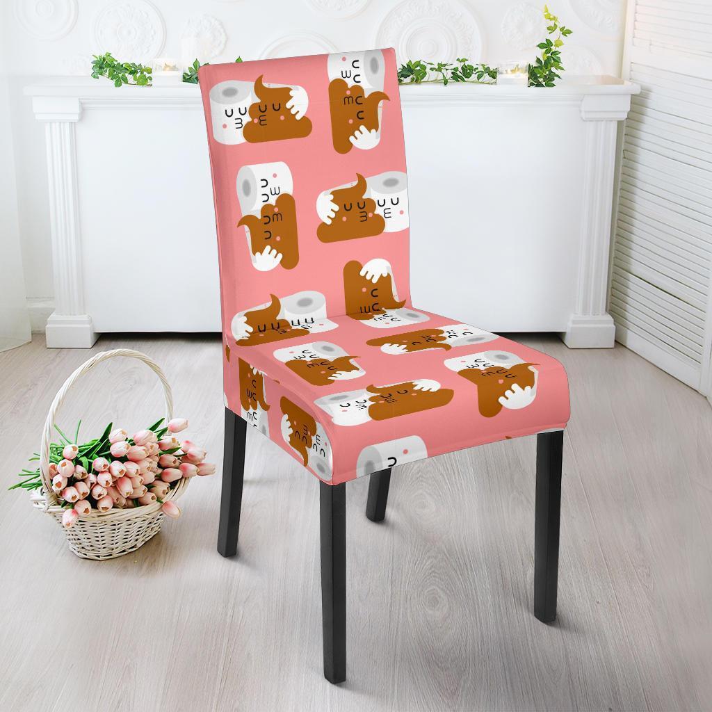 Print Pattern Emoji Poop Chair Cover-grizzshop