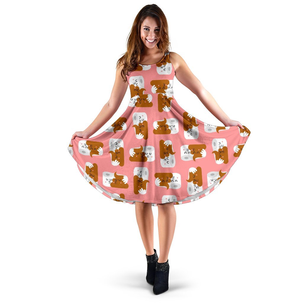 Print Pattern Emoji Poop Dress-grizzshop