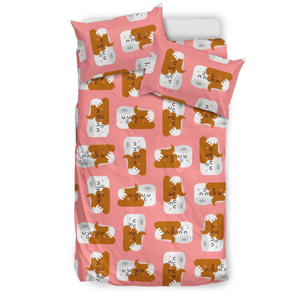 Print Pattern Emoji Poop Duvet Cover Bedding Set-grizzshop