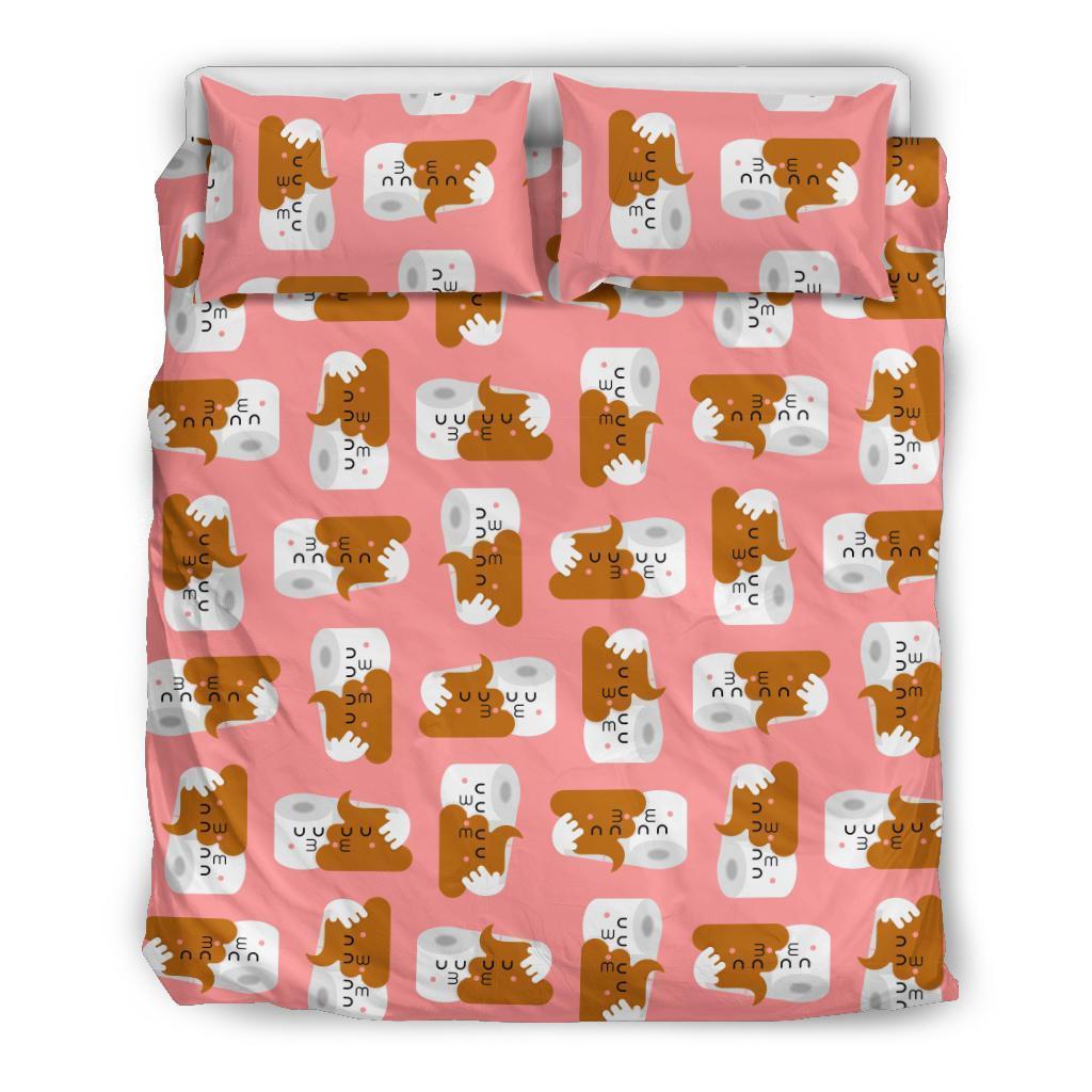 Print Pattern Emoji Poop Duvet Cover Bedding Set-grizzshop