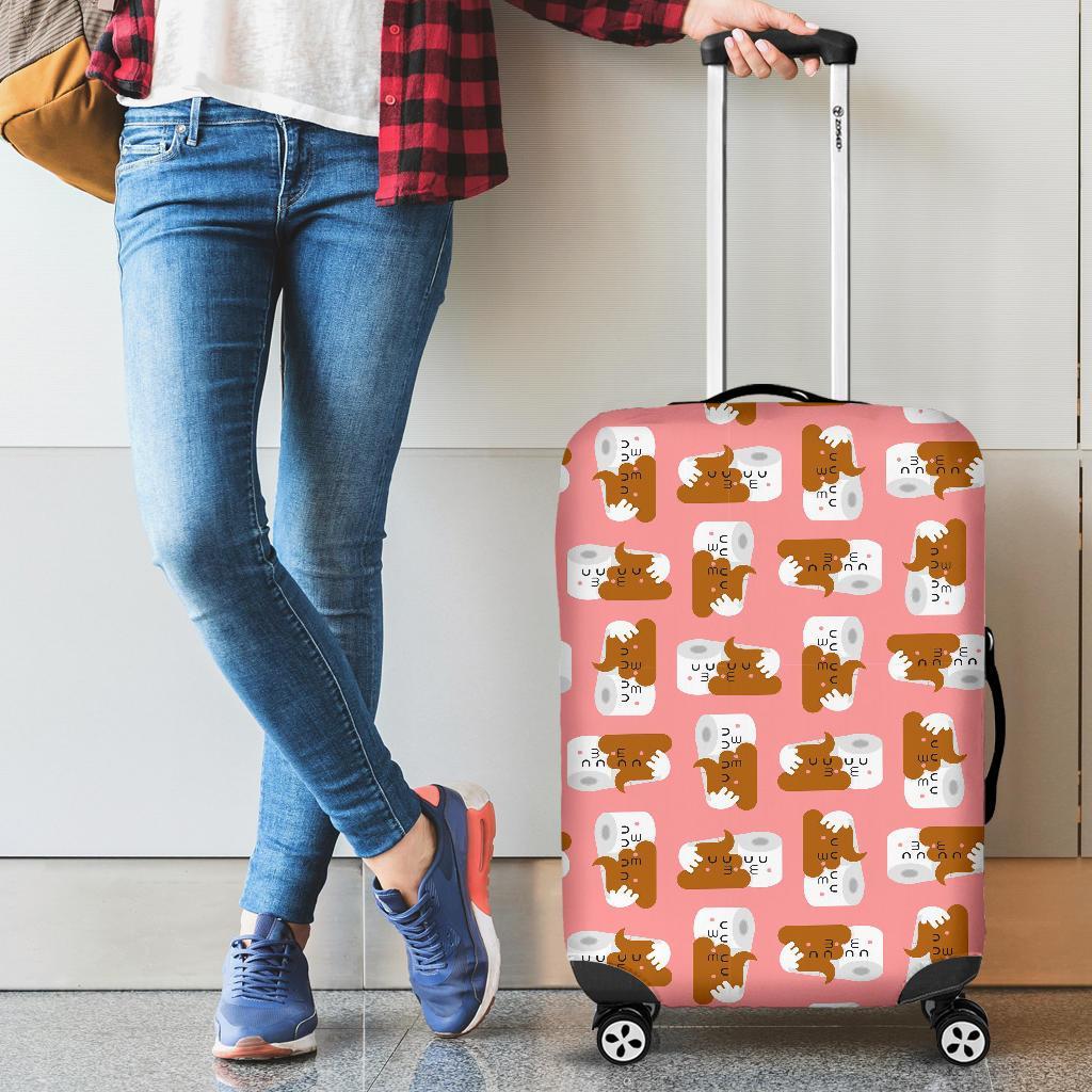 Print Pattern Emoji Poop Luggage Cover Protector-grizzshop