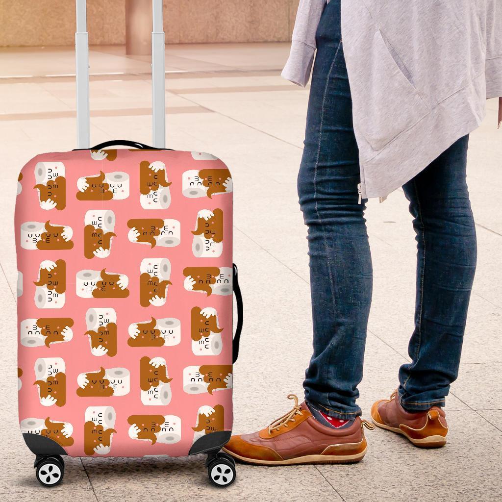 Print Pattern Emoji Poop Luggage Cover Protector-grizzshop