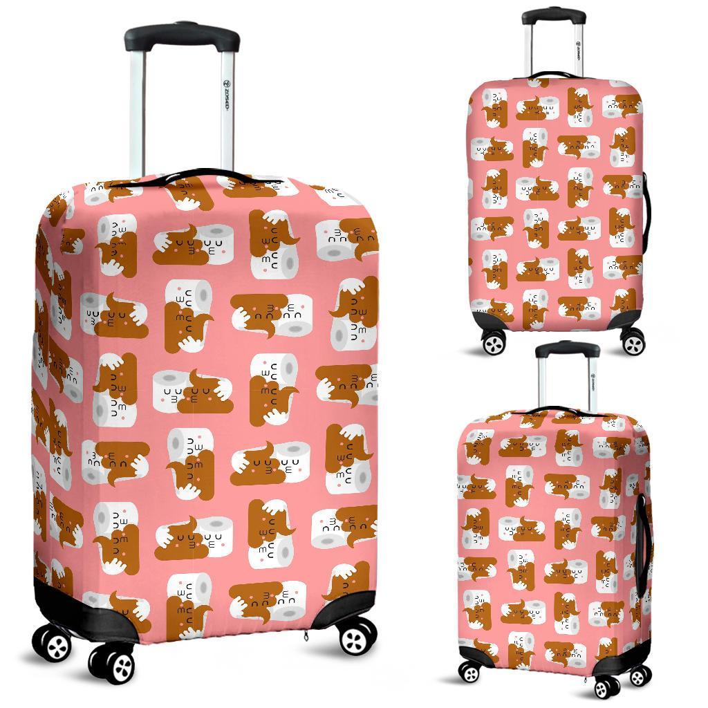 Print Pattern Emoji Poop Luggage Cover Protector-grizzshop