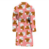 Print Pattern Emoji Poop Men Long Robe-grizzshop