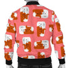 Print Pattern Emoji Poop Men's Bomber Jacket-grizzshop