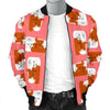 Print Pattern Emoji Poop Men's Bomber Jacket-grizzshop