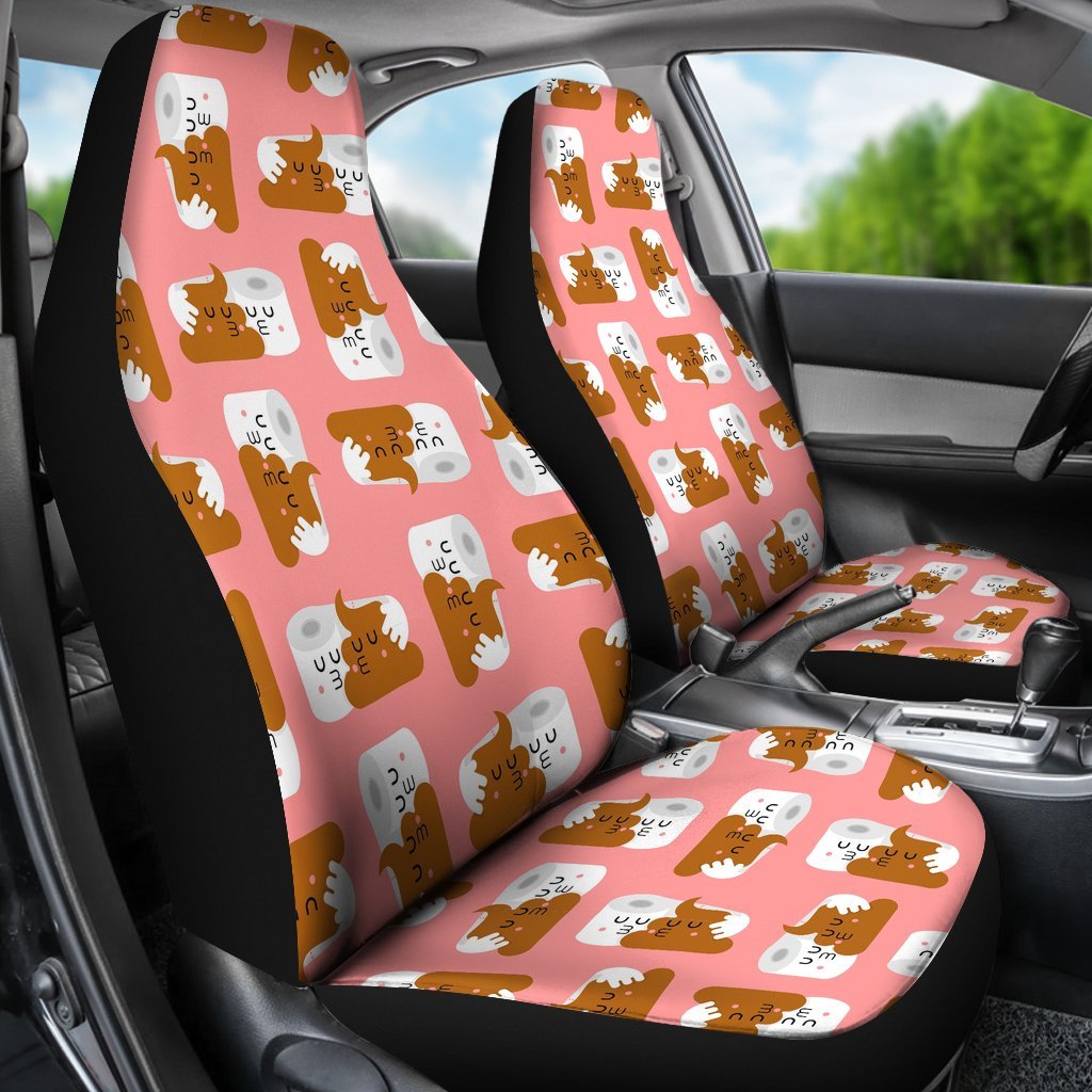 Print Pattern Emoji Poop Universal Fit Car Seat Covers-grizzshop