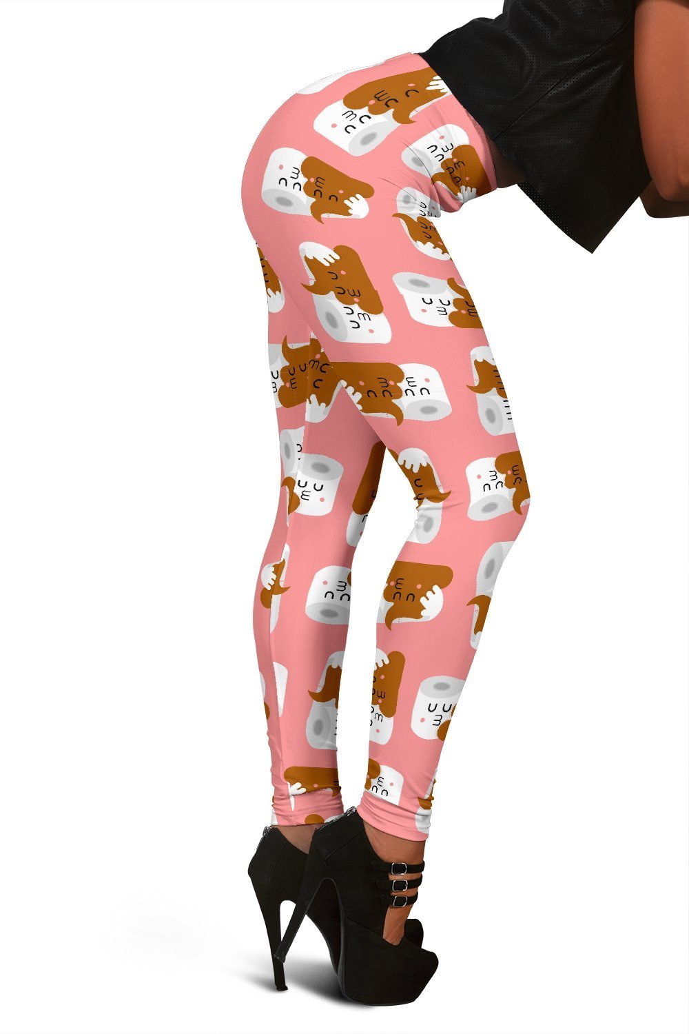 Print Pattern Emoji Poop Women Leggings-grizzshop