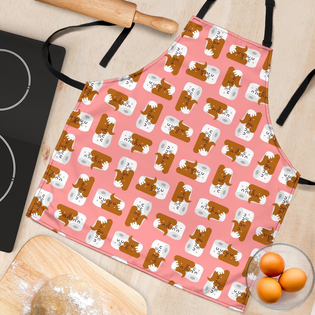 Print Pattern Emoji Poop Women's Apron-grizzshop