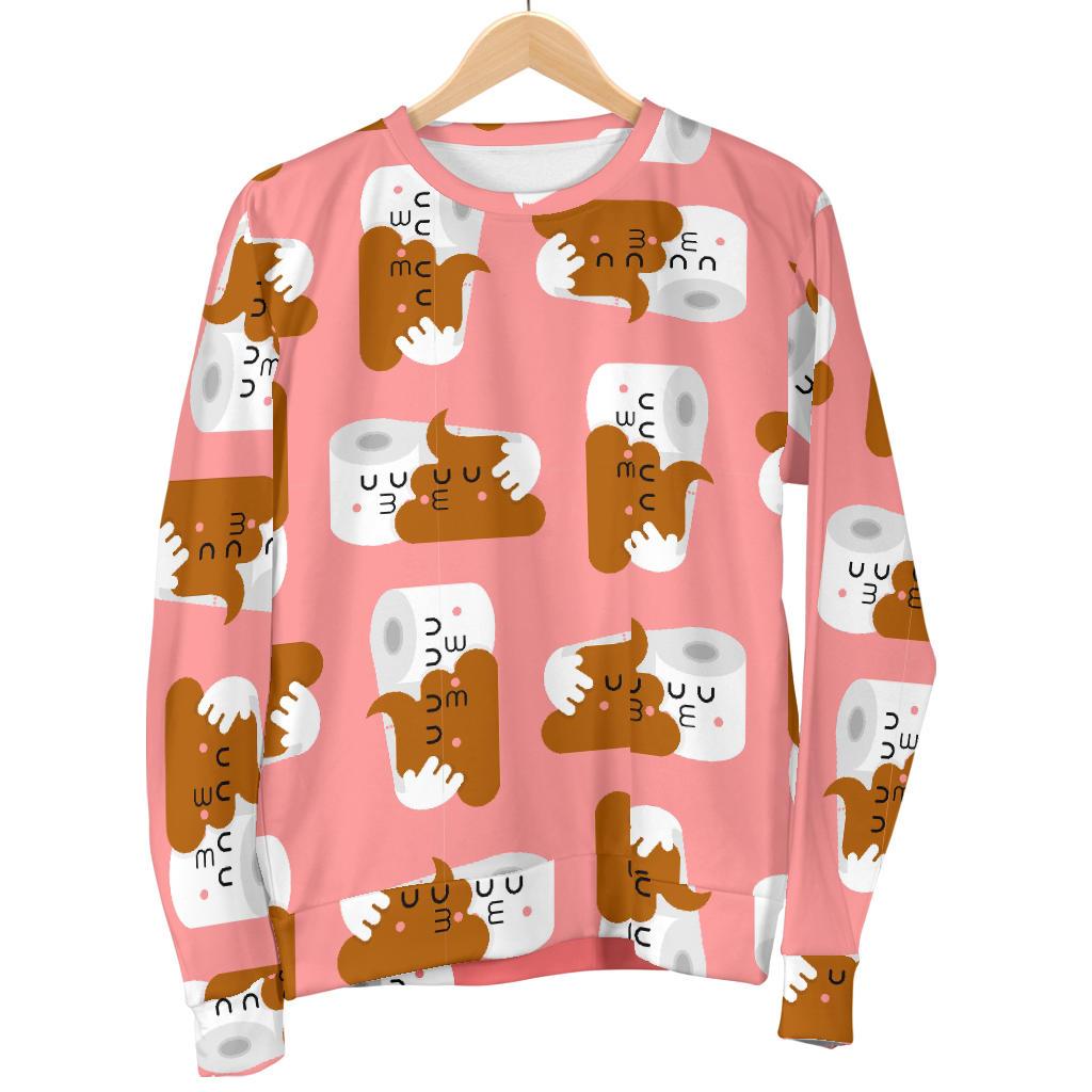 Print Pattern Emoji Poop Women's Sweatshirt-grizzshop