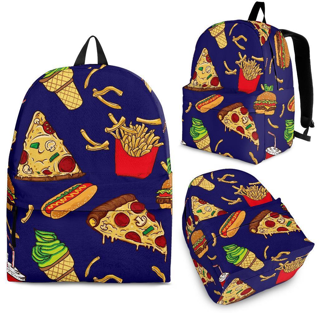 Print Pattern Fastfood Backpack-grizzshop