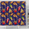 Print Pattern Fastfood Bathroom Shower Curtain-grizzshop