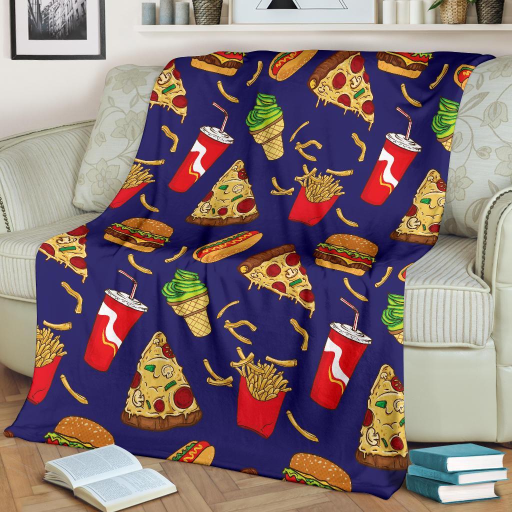 Print Pattern Fastfood Blanket-grizzshop