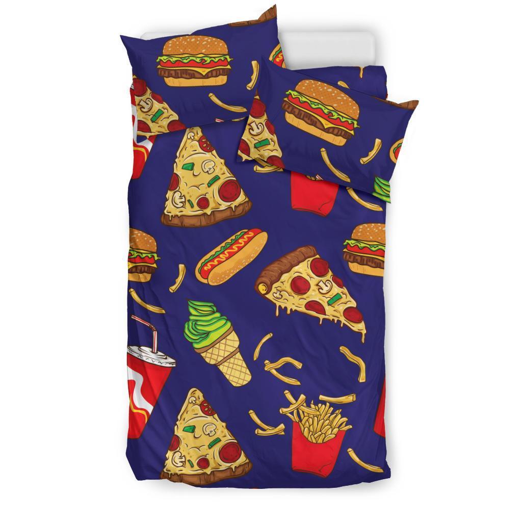 Print Pattern Fastfood Duvet Cover Bedding Set-grizzshop