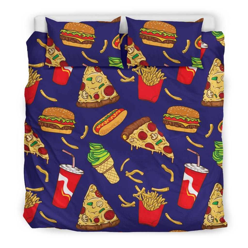 Print Pattern Fastfood Duvet Cover Bedding Set-grizzshop