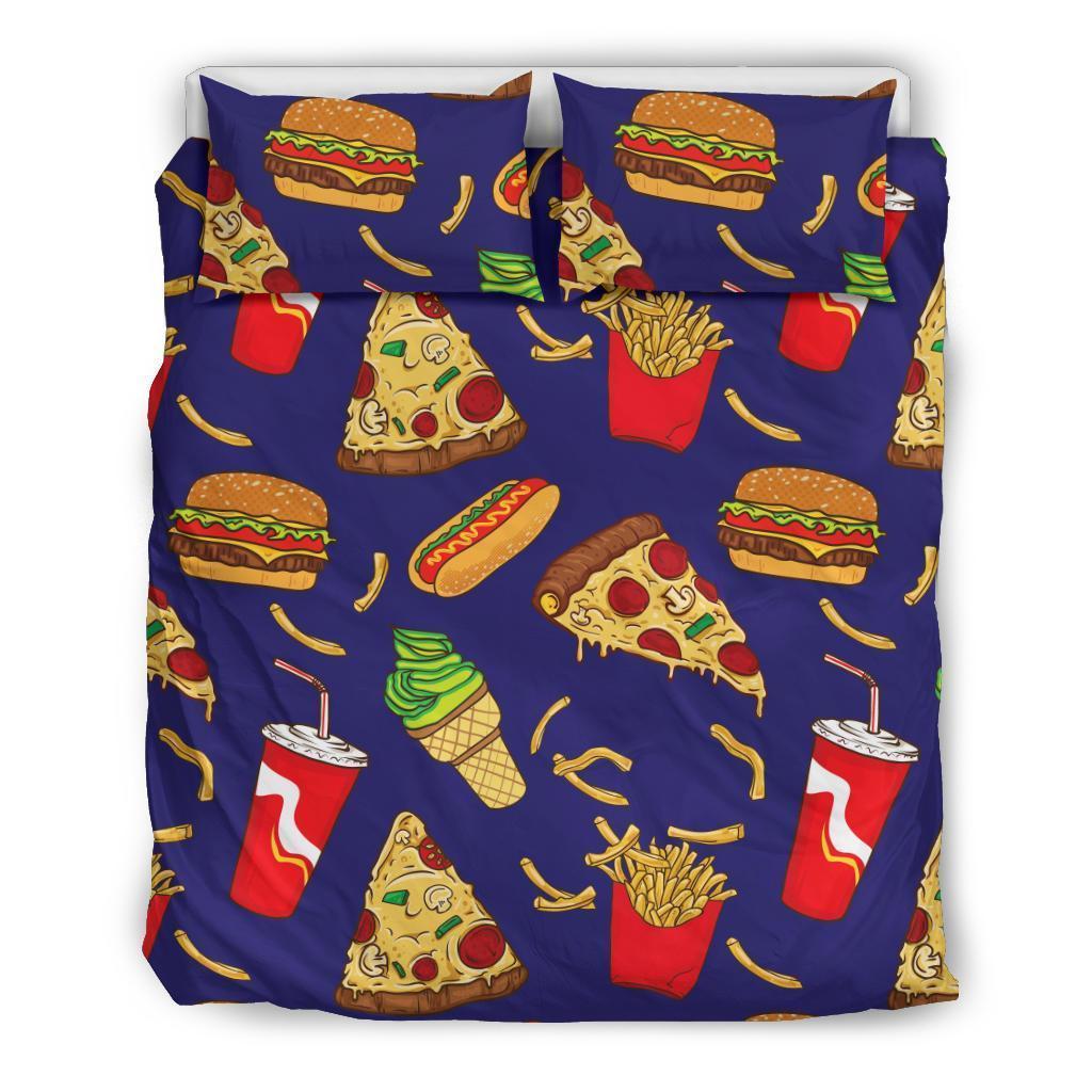 Print Pattern Fastfood Duvet Cover Bedding Set-grizzshop