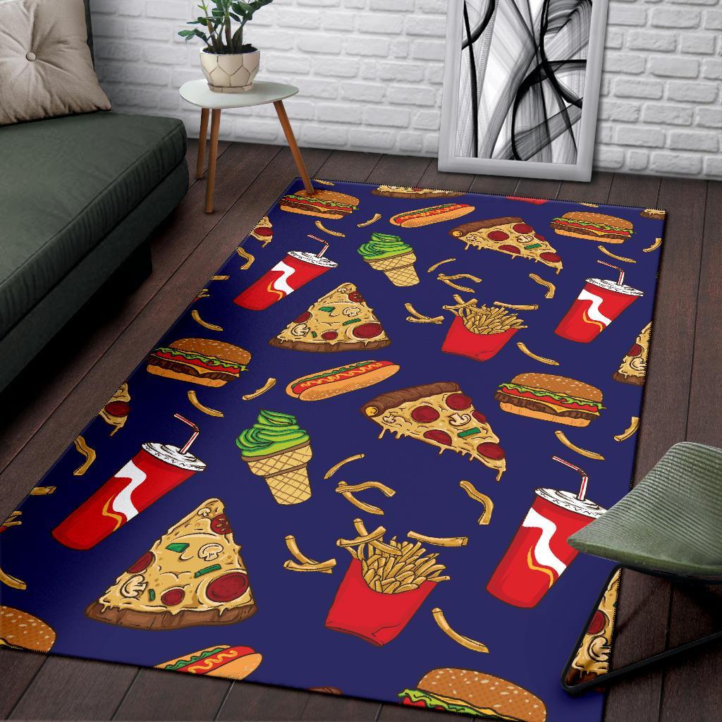 Print Pattern Fastfood Floor Mat-grizzshop